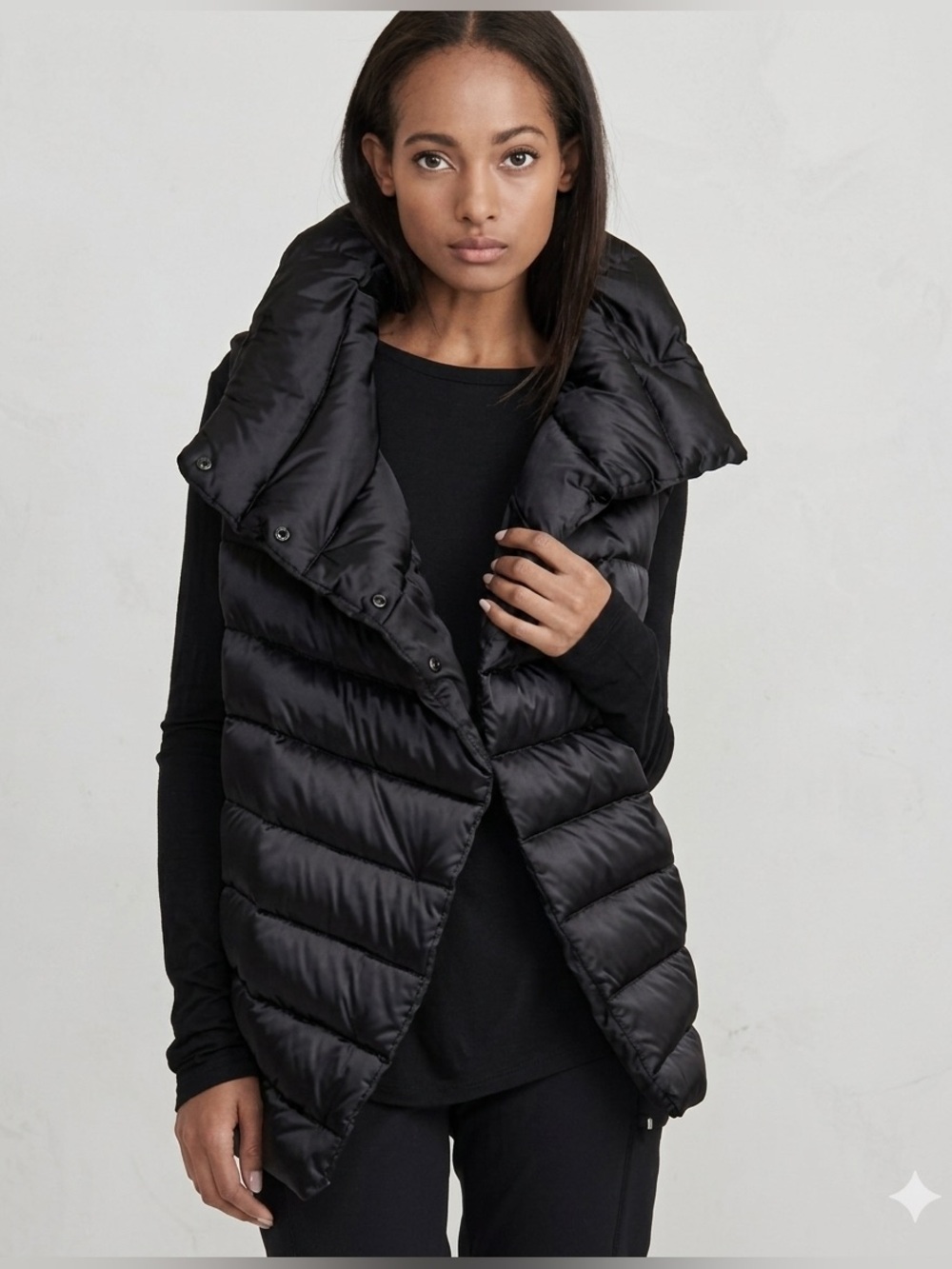 Lauren Ralph Lauren Down Funnel Neck Puffer Vest Size XL Black